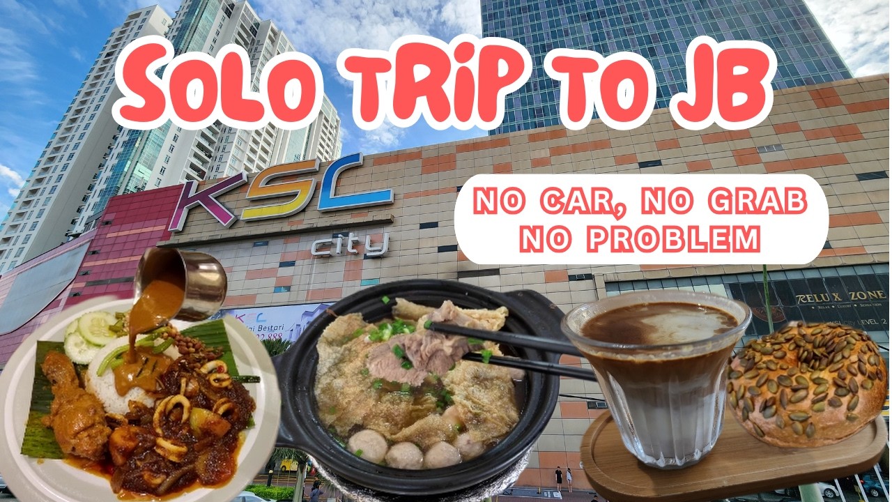 JB Solo Day Trip EP1 | By Bus/Train from Singapore🇸🇬 🇲🇾 KSL Eat, Shopping & Massage 新山一日游