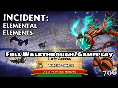 INCIDENT: ELEMENTAL ELEMENTS Full Walkthrough/Gameplay - Dragons:Rise of Berk