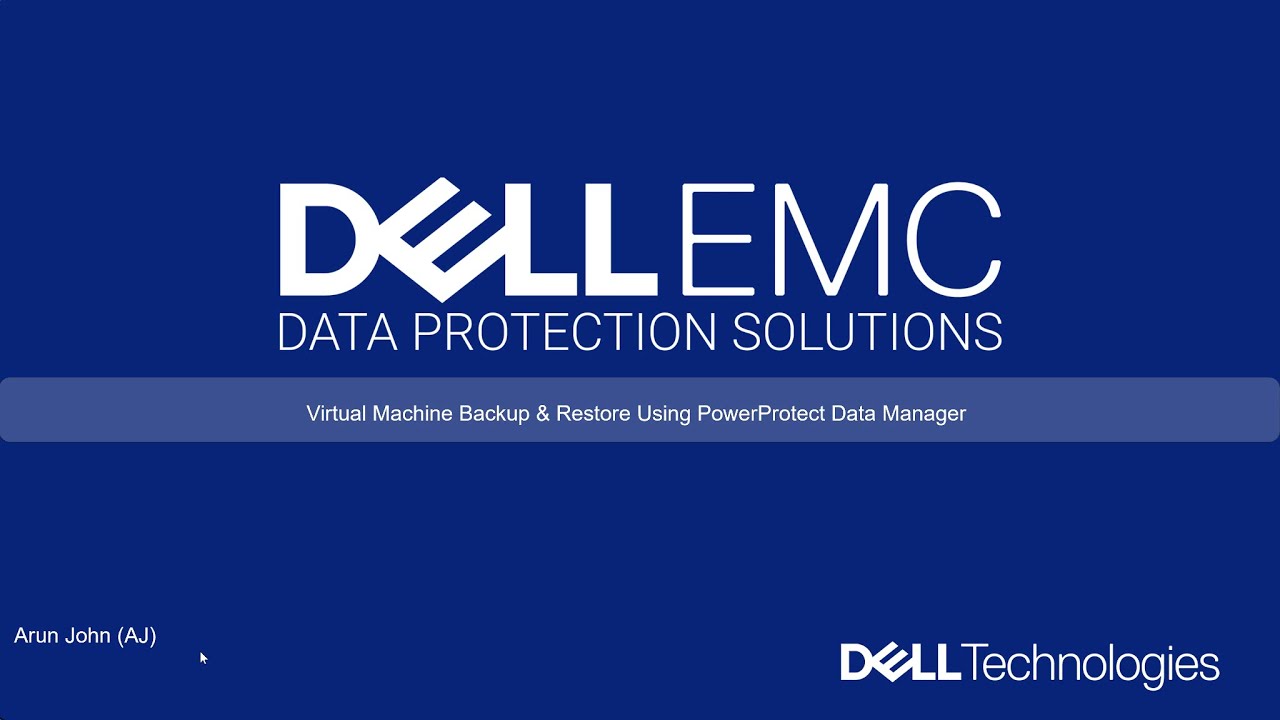 Crash Consistent VM Backup and Restore Using Dell EMC PowerProtect data manager
