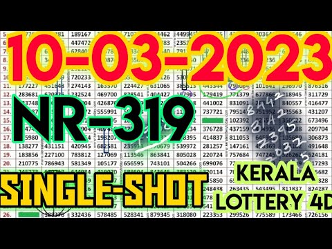 10/03/2023 Kerala lottery guessing video|NR-319|Kerala lottery today winning numbers