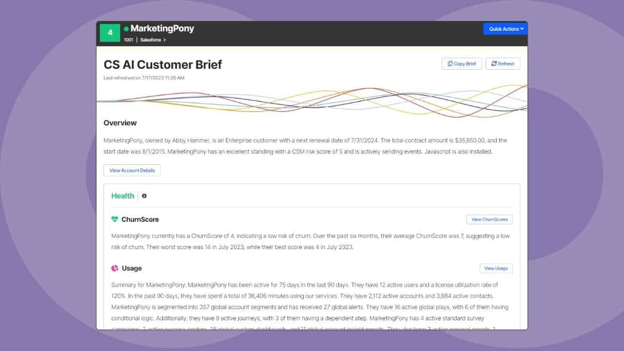 ChurnZero launches Customer Briefs, powered by Customer Success AI™