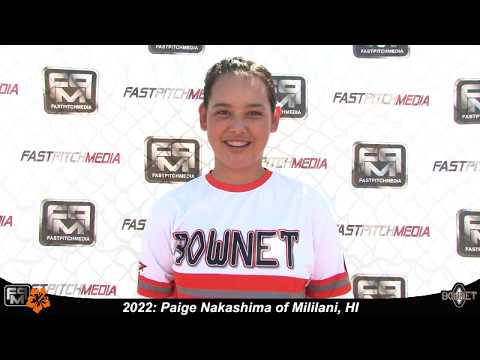 2022 Paige Nakashima First Base Softball Skills Video - Bownet