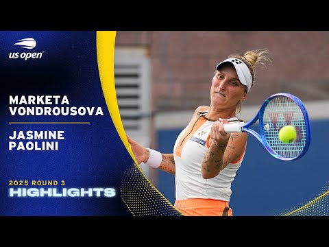 Marketa Vondrousova vs. Jasmine Paolini Highlights | 2025 US Open Round 3
