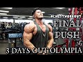 3 DAYS OUT OLYMPIA SHOWDOWN |. CHEST WORKOUT W/ DARREN | LAST DEPLETION DAY