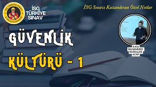 İSG Güvenlik Kültürü - I. Bölüm -  2026 isg ders notları