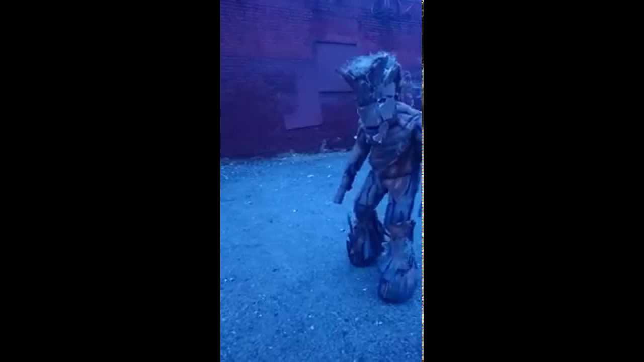 5 Year Old Kid in Groot Costume from Guardians of the Galaxy