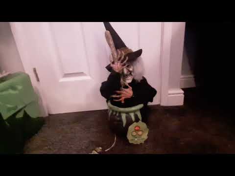 The Range animated Halloween 2019 witch stiring cauldron prop / demo