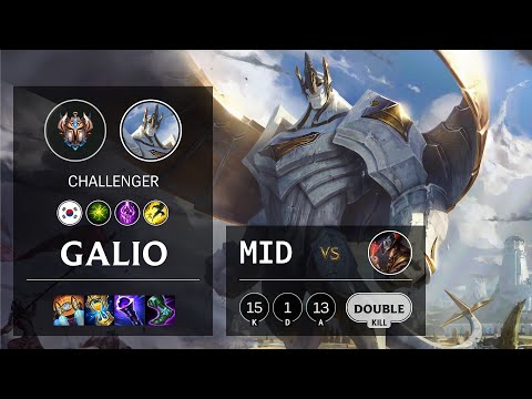 Galio Mid vs Twisted Fate - KR Challenger Patch 11.5