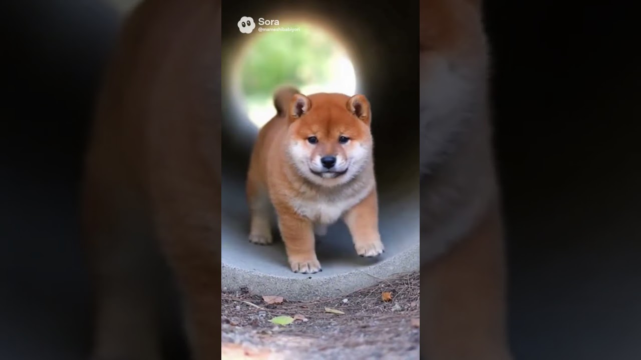トンネルから出たくない豆柴 / Mameshiba Doesn’t Want to Come Out of the Tunnel!【ASMR】