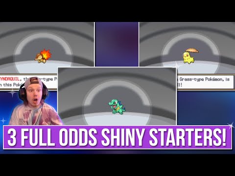 3 Full Odds Shiny Johto Starters! HGSS (Live)