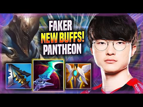 FAKER DOMINATING PANTHEON WITH NEW BUFFS! - T1 Faker Plays Pantheon MID vs Ahri! | Season 2022