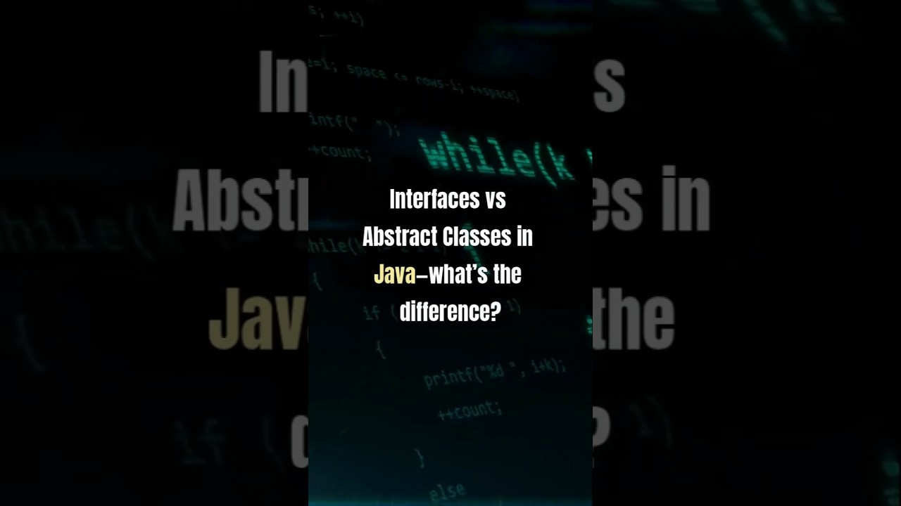 Interface vs Abstract Class in Java Explained Simply #JavaOOP #InterfaceVsAbstractClass#JavaTutorial