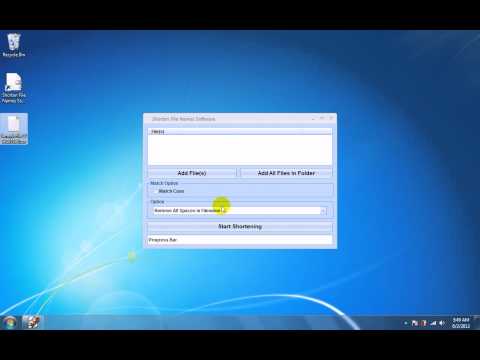 Shorten File Names Software