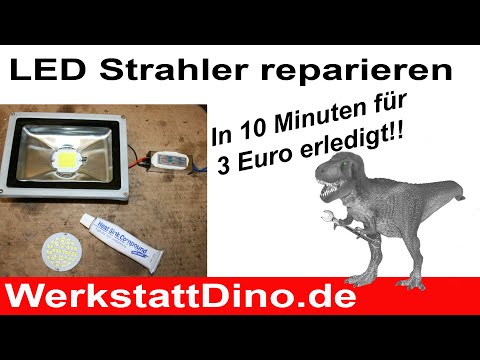 LED Strahler reparieren. In 10 Minuten für 3 Euro erledigt