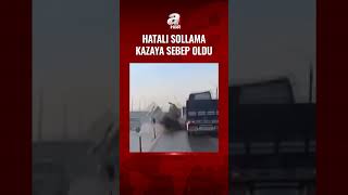 Konya'da hatalı sollama yapan araç paramparça oldu | A Haber