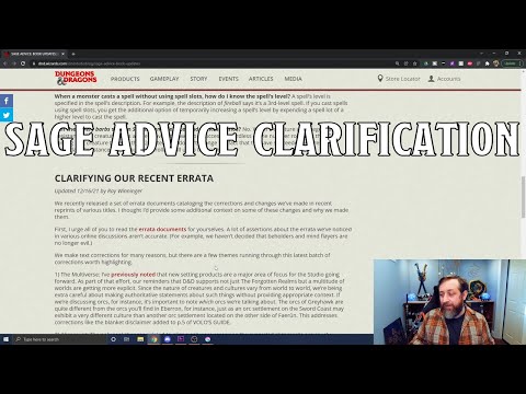 Sage Advice Clarification from WotC! | Nerd Immersion