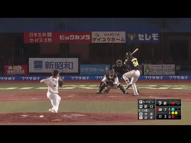 【9回表】マリーンズ・レイビンがタイガース・原口にタイムリー2ベースを許す… 2019/6/4 M-T