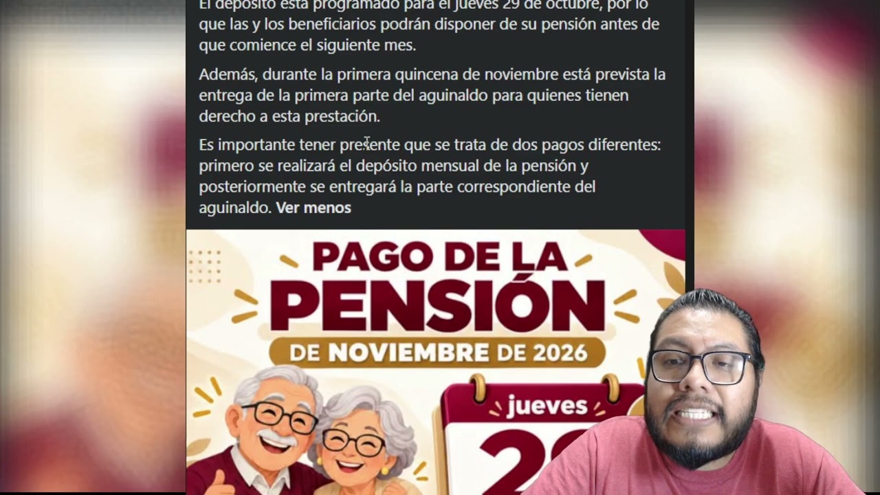 ¡PAGO DE LA PENSION DE noviembre 2026! adultos mayores pensionados y jubilados de issste