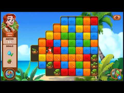 Lost Island Blast Adventure Level 664 - NO BOOSTERS 🏝️ | SKILLGAMING ✔️