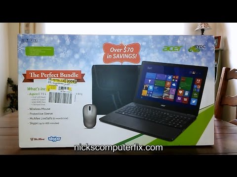 Acer Aspire E15 Unboxing E5-521-23KH - Good Student Entry Level Laptop