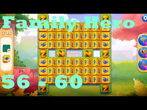 Family Hero Level 56 - 60 HD Gameplay Walkthrough |  3 - match game | android | ios | pc | app