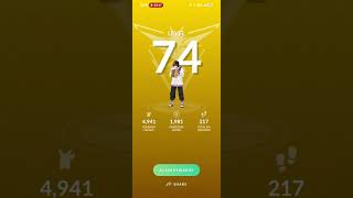 Slacker finally makes it to level 74. #PokemonGO #level74