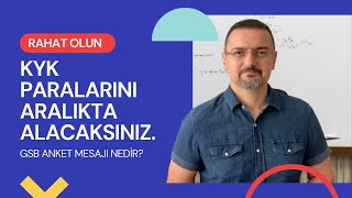 GÖNLÜNÜZ RAHAT OLSUN KYK PARASI ARALIKTA YATAR. GSB BÜTÇE MESAJI