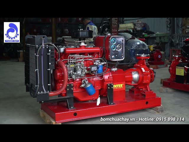 Máy bơm cứu hỏa diesel INTER CA100-315/90 125HP 90KW | Máy bơm PCCC Thành Đạt 0915898114