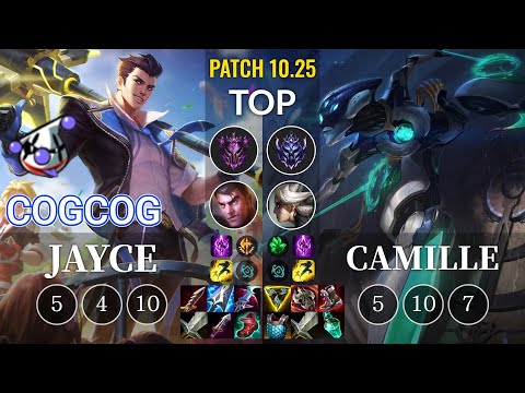 RJ Cogcog Jayce vs Camille Top - KR Patch 10.25