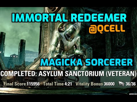 Immortal Redeemer mag sorc 115.9k - Asylum Sanctorium Hardmode, speed run, no-death