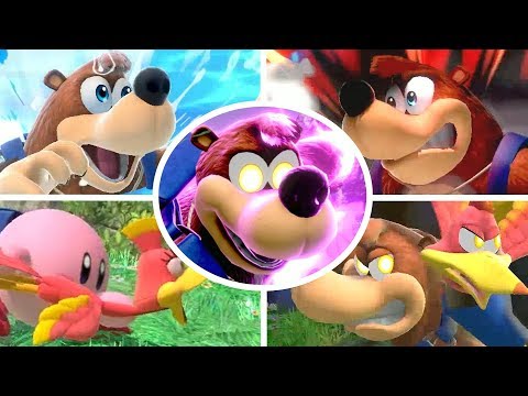 Banjo Kazooie All Victory Poses, Final Smash, Kirby Hat & Palutena Guidance in Smash Bros Ultimate