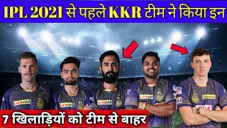 IPL 2021 - KKR Team Release Their 7 Players For The IPL Auction | KKR 2021 Released Players List