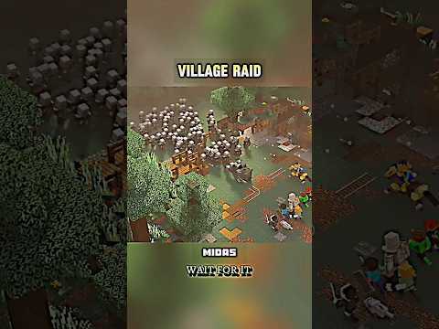 Raid on village|village vs pillager|Minecraft 4k edit|animation|#minecraft #village #pillage