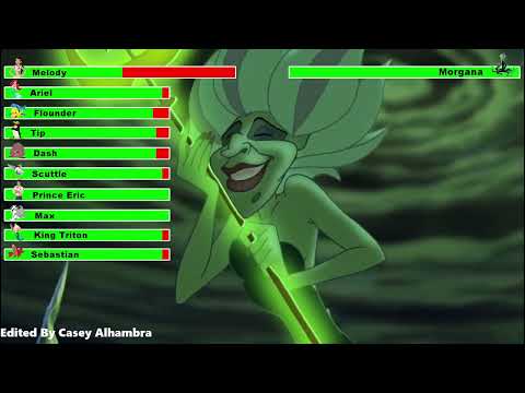 The Little Mermaid II: Return to the Sea (2000) Final Battle with healthbars 3/3