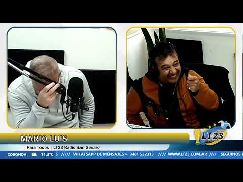 El cantante Mario Luis visitó los estudios de LT23 Radio San Genaro.