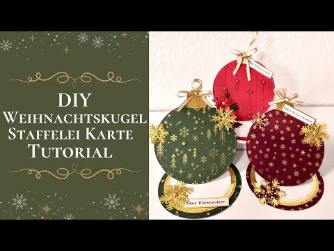 DIY Christmas Bauble Easel Card – For Beginners – Tutorial