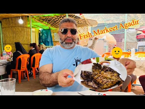 Crazy Street Food / Fish Restaurant / Grilled Fish 🐟 in Agadir Morocco 🇲🇦