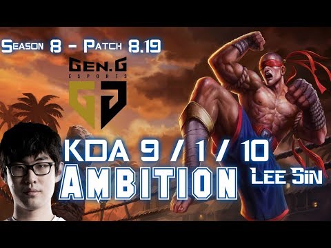 GEN Ambition LEE SIN vs TALIYAH Jungle - Patch 8.19 KR Ranked