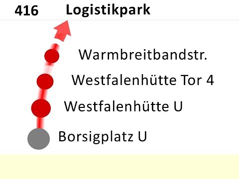 DSW21 Ansagen Bus 416 Innenstadt Nord - Logistikpark