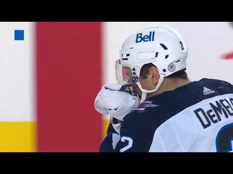 Milan Lucic Bloodies Dylan DeMelo With Crushing Hit