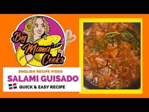 Salami Guisado - Quick & Easy! | Dominican Stewed Salami #Bigmamacooks