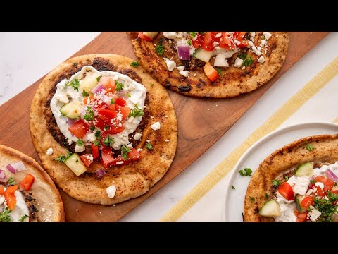 Mediterranean Smashed Turkey Burger Recipe