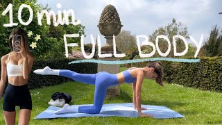10MIN everyday full body hourglass pilates workout // no equipment // beginner friendly