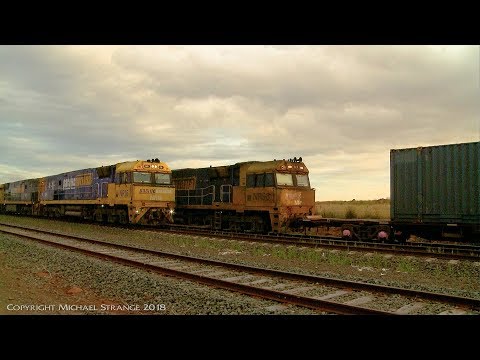 4MA5 & 1PM6 Freight Trains Cross At Gheringhap Loop - (14/11/2018) PoathTV Australian Railways