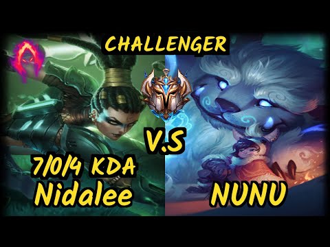 OPT Dardoch (NIDALEE) vs NUNU & WILLUMP - 7/0/4 KDA JUNGLE CHALLENGER GAMEPLAY - NA