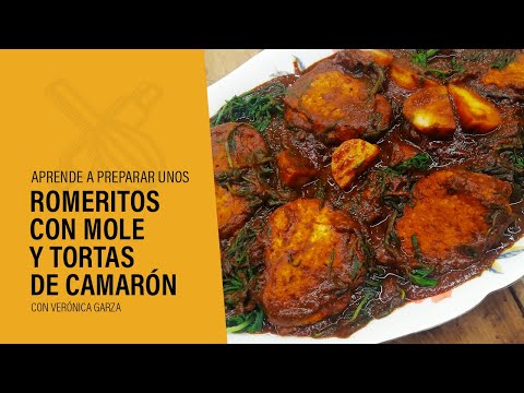ROMERITOS CON CON MOLE Y TORTAS DE CAMARÓN | Recetas de Navidad