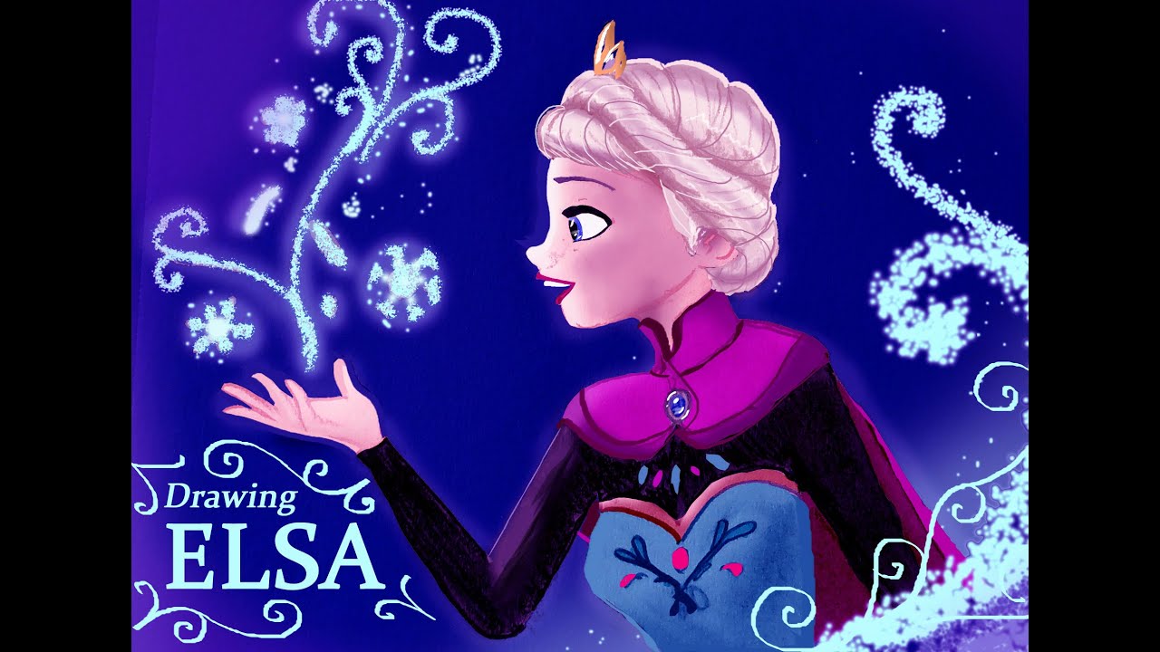 Speed Drawing - Coronation Elsa (by AshleyBohArts)