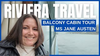 Riviera Travel Balcony Cruise Cabin Tour - MS Jane Austen