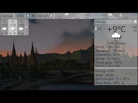Погода. Москва. 16-18 сентября 19 г.