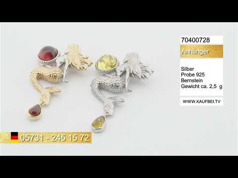 KaufBei.TV Shop | Кулон из серебра 925 пробы с янтарем "Русалка" KaufBei.TV Shop | Кулон из серебра 925 пробы с янтарем "Русалка"